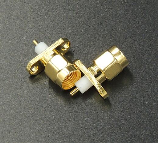 SMA Male Plug RF Coax Connector panel mount solder