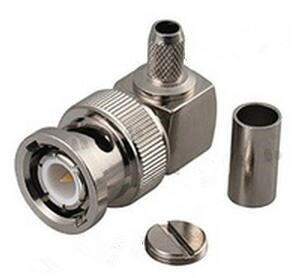 BNC male right angle connector
