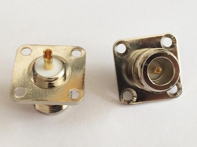 N type Female Jack RF Coaxial Connector 4-hole Pan
