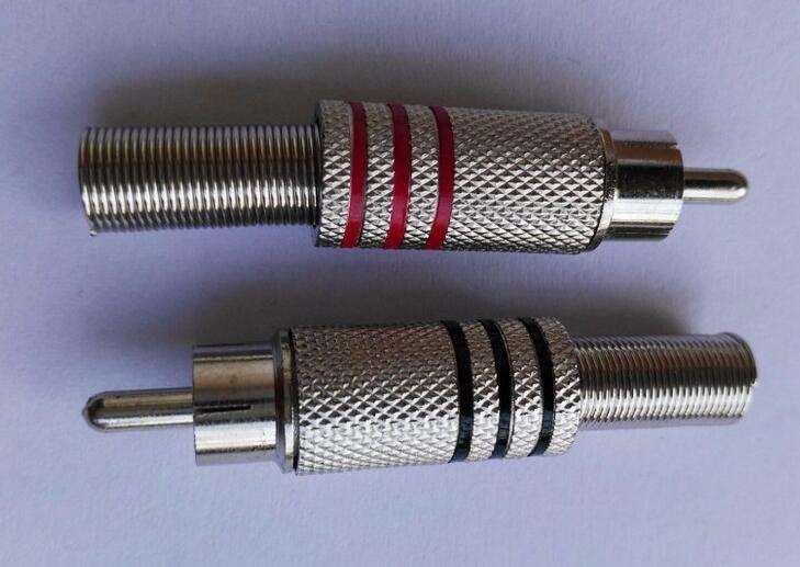 RCA Male Plug Solder adapter Connector Metal Sprin