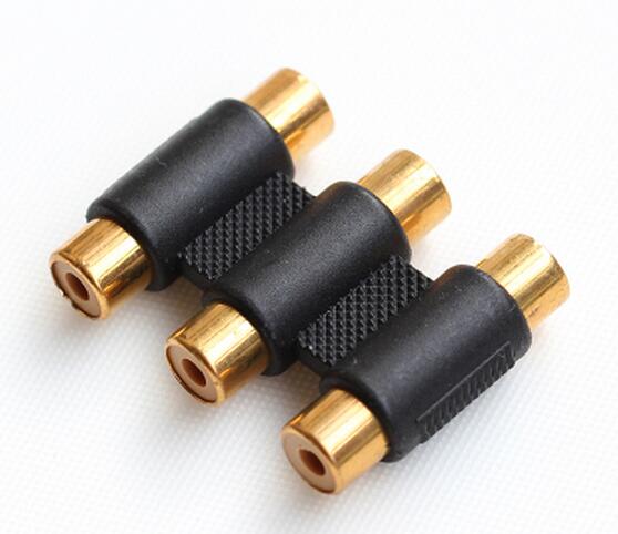 Triple RCA female to female connector
