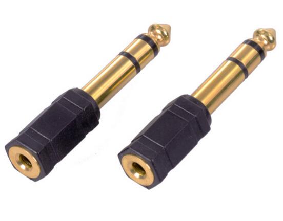6.35mm 3 pole stereo male plug to 3.5mm stereo